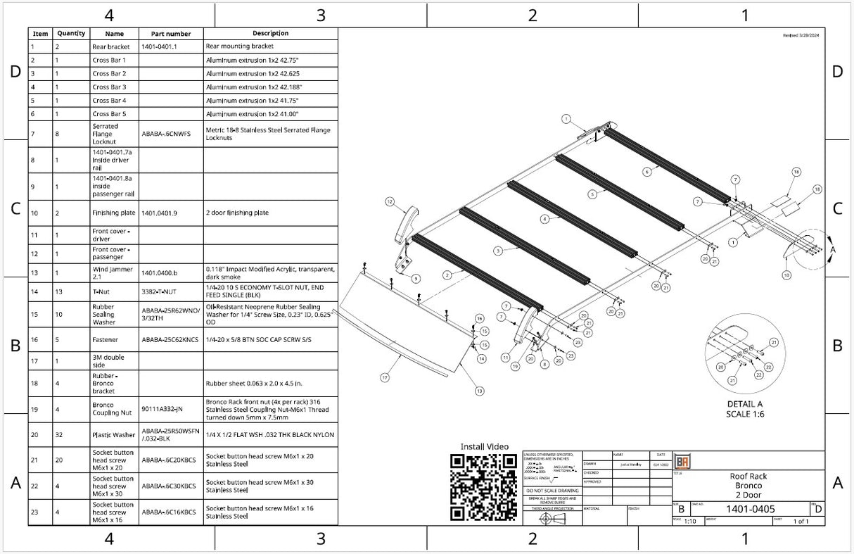 Badass Tents Roof Rack for Ford Bronco 2-Door (2021+)
