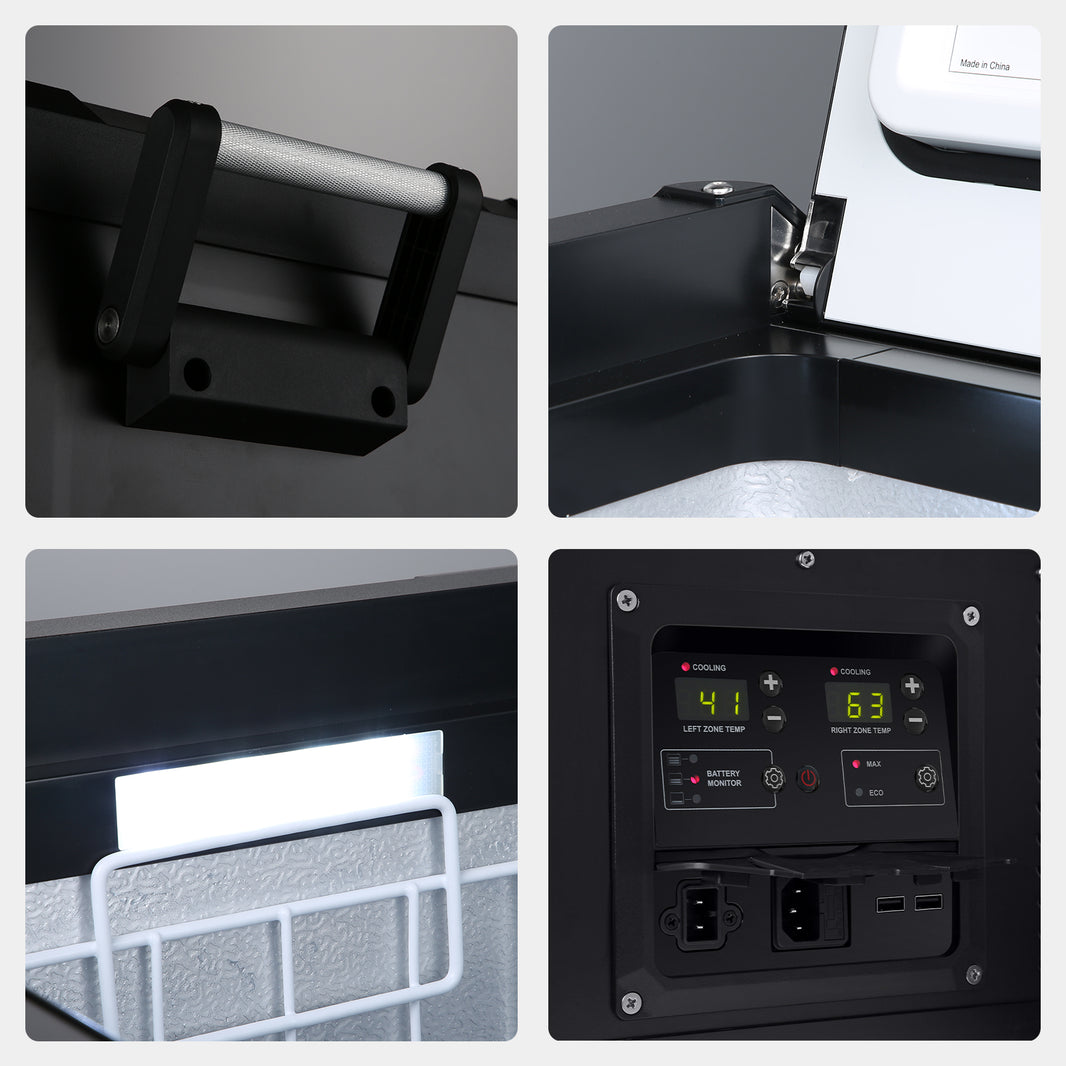 Inca Overland Outfitters VL90PROD Dual Zone RV 12 Volt Fridge Plug-in Cooler | ICECO 90L