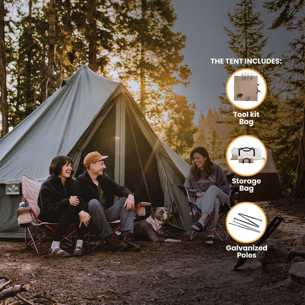 White Duck Outdoors 20' Regatta Bell Tent - Desert Red (USED)