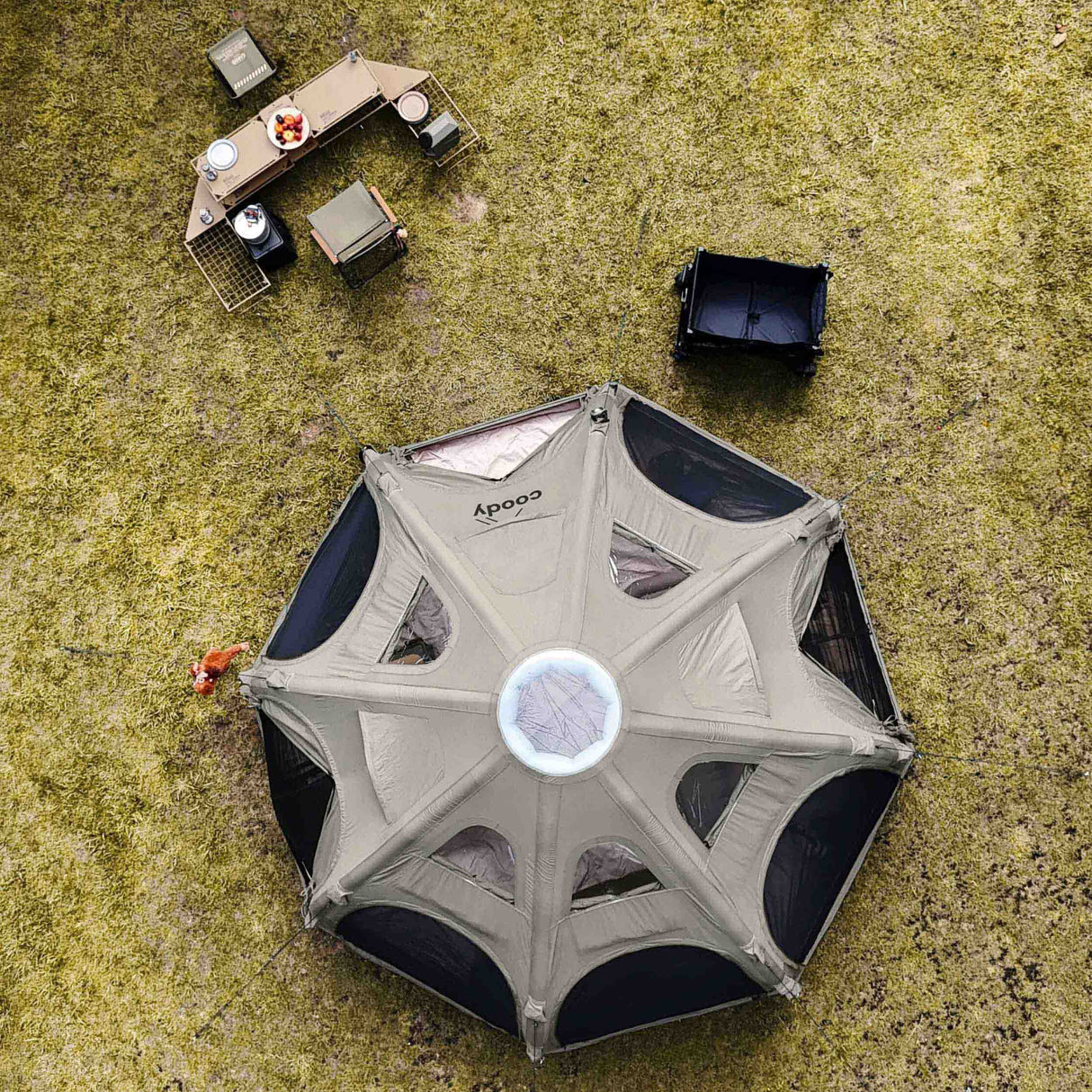 RBM Outdoors Coody Aurora Dome Inflatable Tent Octopus Forest Green (2–4 Person)