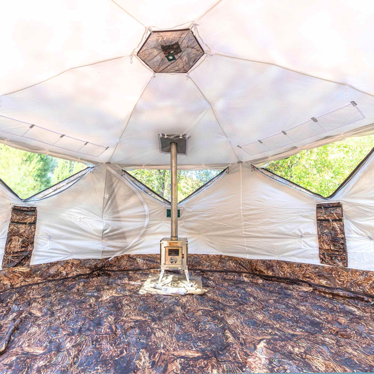 RBM Outdoors Hexagon – Double-Layer Hot Tent for 2–9 People