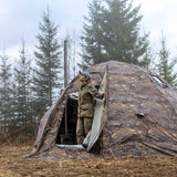 RBM Outdoors All-Seasons Tent UP-5 for 2–6 Person + Wood Stove Caminus M + Three-Layer Floor