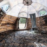 RBM Outdoors All-Seasons Tent UP-5 for 2–6 Person + Wood Stove Caminus M + Three-Layer Floor