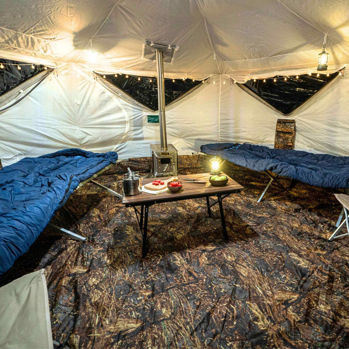 RBM Outdoors Hexagon – Double-Layer Hot Tent for 2–9 People