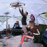 RBM Outdoors All-Seasons Tent Hexagon for 2–9 Person + Wood Stove Caminus M + Three-Layer Floor