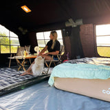 RBM Outdoors Coody 17.2 (Koala 7) Black + Stove Caminus M – Inflatable Tent with Stove