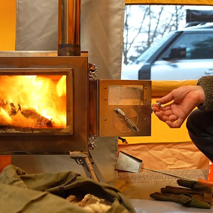 RBM Outdoors Coody 17.2 (Koala 7) Forest Green + Stove Caminus M – Inflatable Tent with Stove